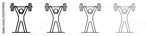 strength training icon Flat illustration sign