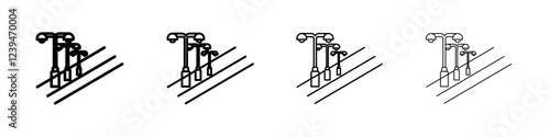 Street lighting icon Flat illustration sign