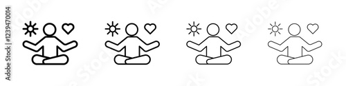 stress management icon Flat illustration sign