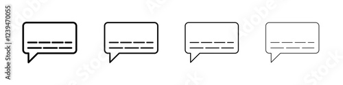 Subtitles icon Flat illustration sign