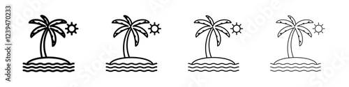 Summer holiday icon Flat illustration sign