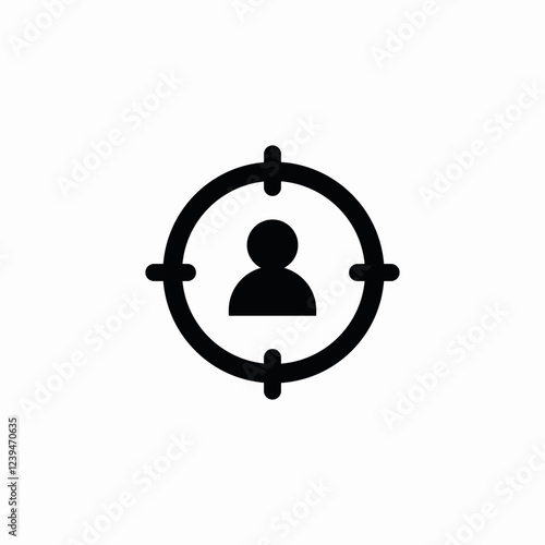 target audience icon sign vector