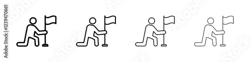 Surrender, capitulate, give up icon Flat illustration sign