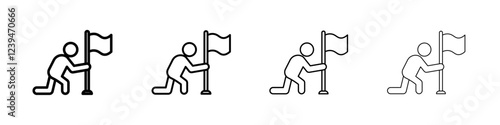 Surrender, capitulate, give up icon Flat illustration sign