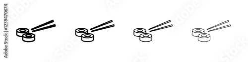 Sushi icon Flat illustration sign