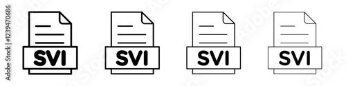 SVI File Document Icon Flat illustration sign