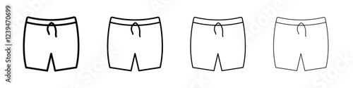 Swim shorts icon Flat illustration sign