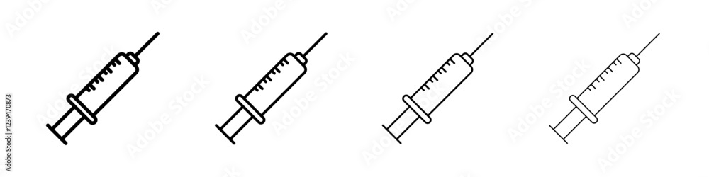 Fototapeta premium Syringe icon Flat illustration sign
