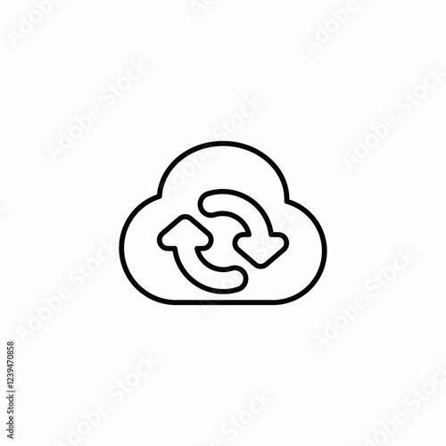 upgrade cloud icon sign vector