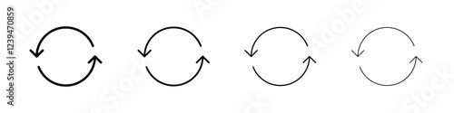 Synchronization icon Flat illustration sign