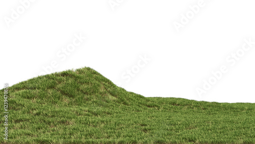 Grass landscape no background 