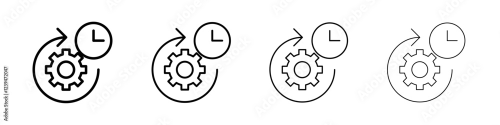 Time management icon Flat illustration sign Time management icon Flat illustration sign