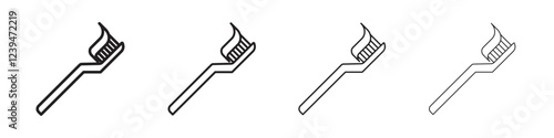 tooth brush icon Flat illustration sign