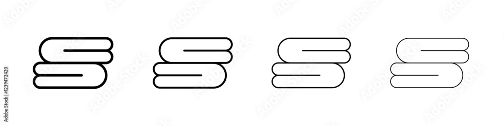 Towels icon Flat illustration sign Towels icon Flat illustration sign