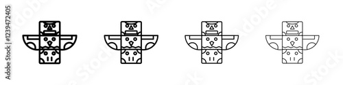 Totem icon Flat illustration sign