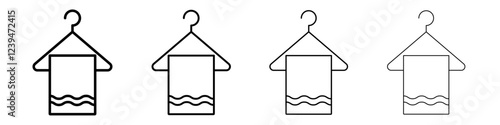 towel icon Flat illustration sign