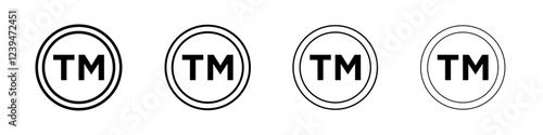 Trademark icon Flat illustration sign