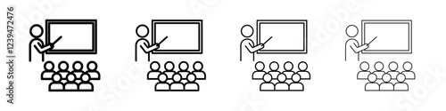 Traning icon Flat illustration sign