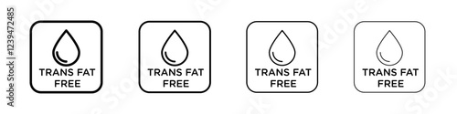 Trans fat free icon Flat illustration sign