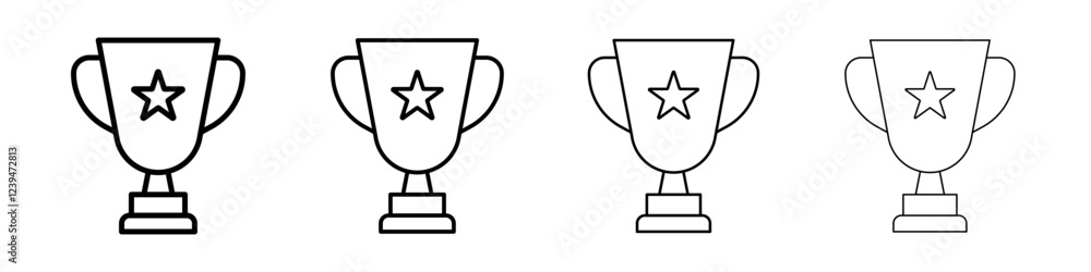 Trophy icon Flat illustration sign Trophy icon Flat illustration sign