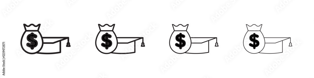tuition fee icon Flat illustration sign tuition fee icon Flat illustration sign