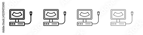 Ultrasonography icon Flat illustration sign