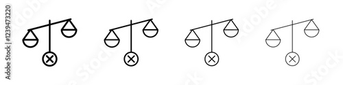 Unfair icon Flat illustration sign