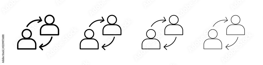 User switch icon Flat illustration sign User switch icon Flat illustration sign