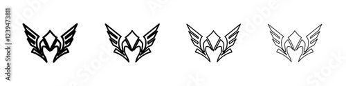 valkyrie icon Flat illustration sign
