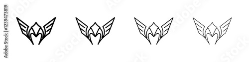 valkyrie icon Flat illustration sign
