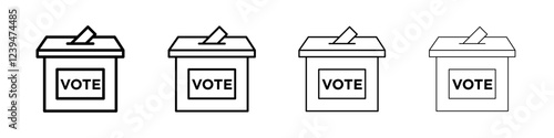 Voting icon Flat illustration sign