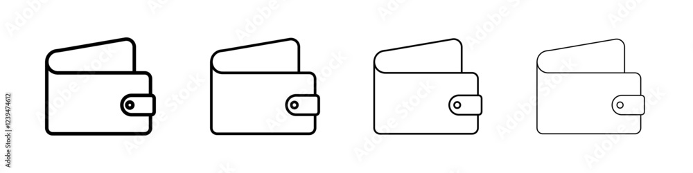Wallet icon Flat illustration sign Wallet icon Flat illustration sign