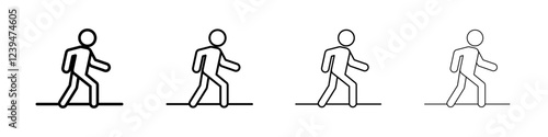 Walk icon Flat illustration sign