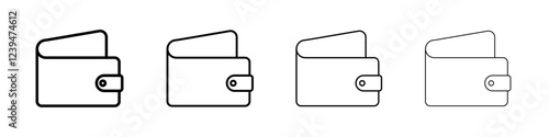 Wallet icon Flat illustration sign