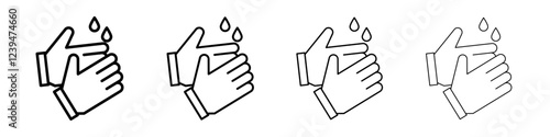 Wash hands icon Flat illustration sign