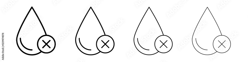 Water not clear icon Flat illustration sign Water not clear icon Flat illustration sign