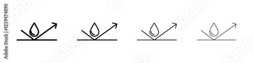 Water repellent surface icon Flat illustration sign
