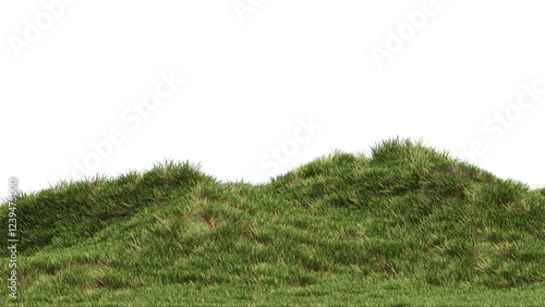 Small Hills Landscape Grass no background 