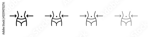 Weight loss Flat illustration sign