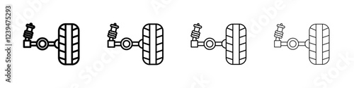 wheel alignment icon Flat illustration sign