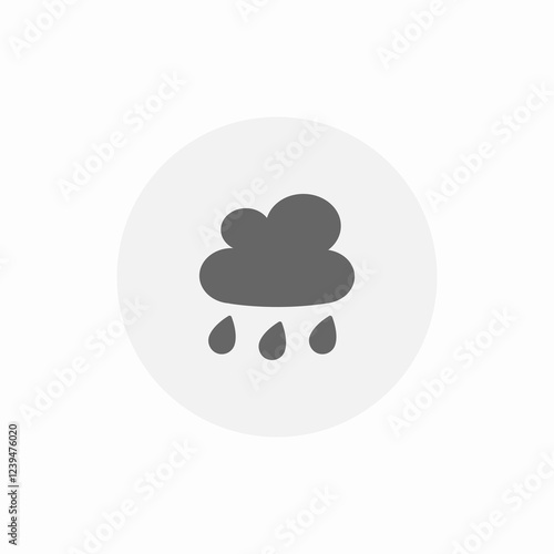 cloud raining icon sign vector