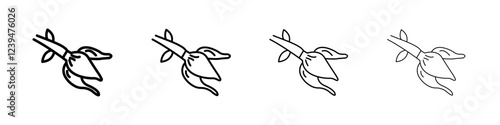 Ylang ylang icon Flat illustration sign
