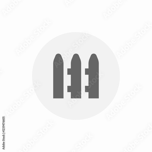 fence build icon sign vector