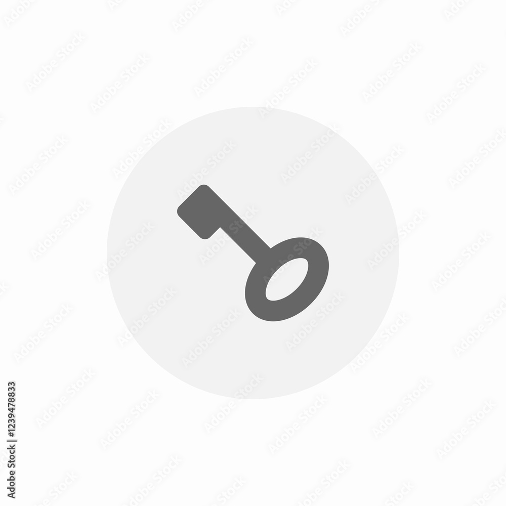 round key icon sign vector round key icon sign vector