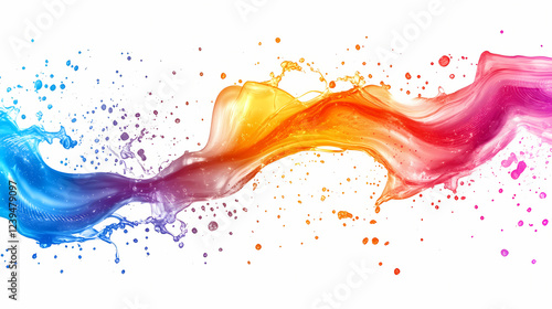 Wallpaper Mural An abstract transparent psychedelic wavy liquid splatter design element overlay. Distortion and Abstraction. Illustration Torontodigital.ca