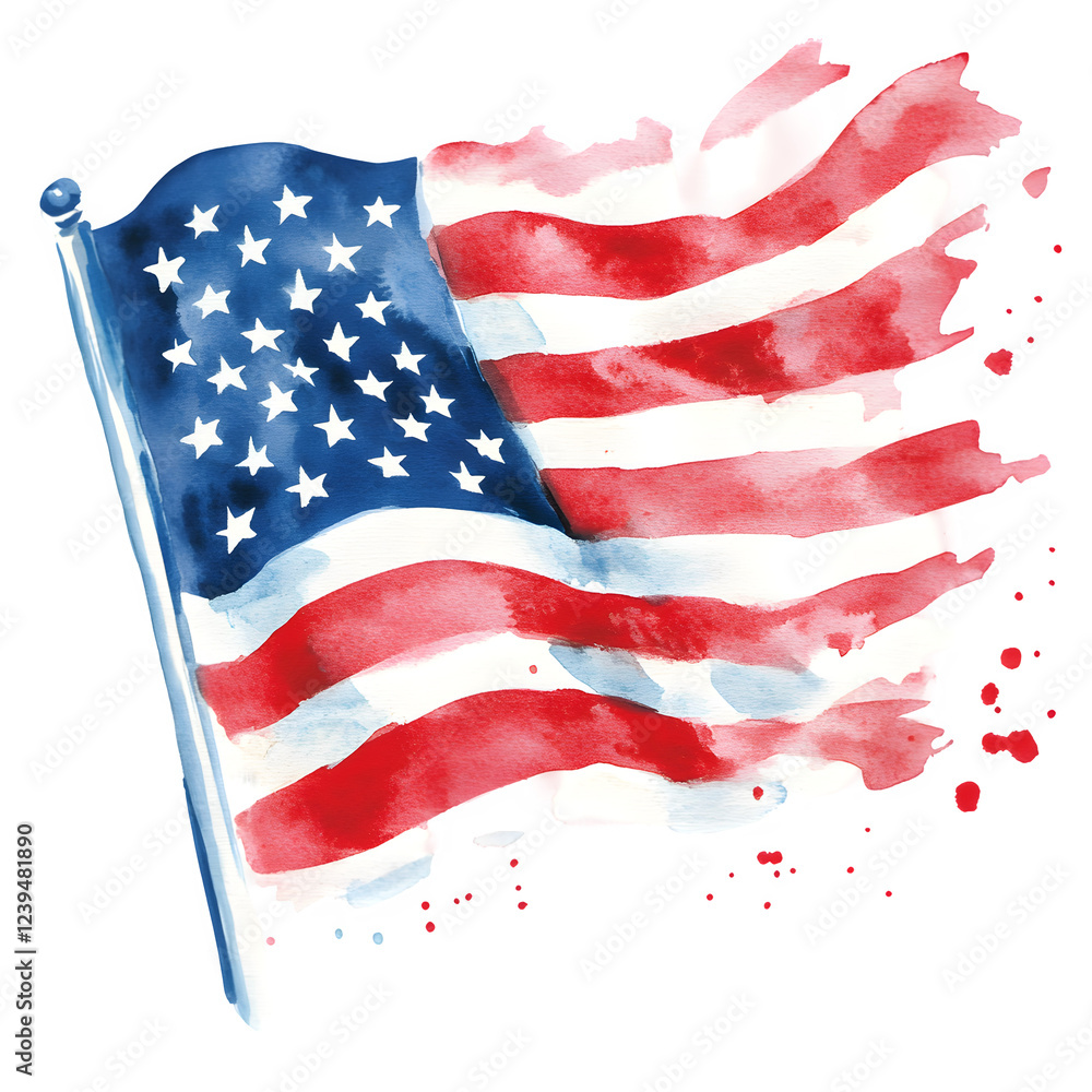 Obraz premium american flag on a transparent background