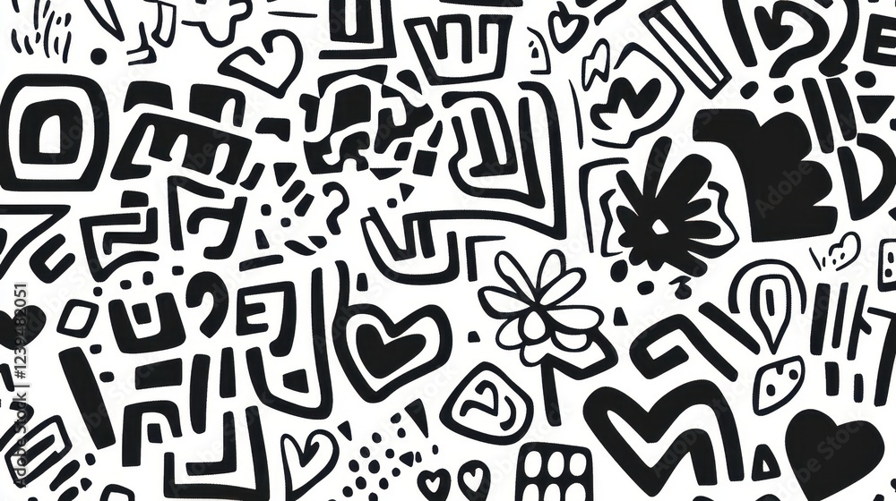 Intricate black and white abstract patterns showcasing dynamic lines and shapes Intricate black and white abstract patterns showcasing dynamic lines and shapes