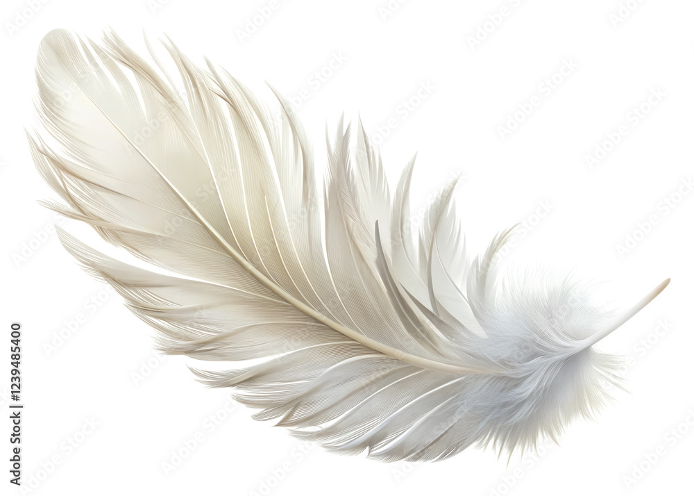 Obraz premium white feather isolated on white