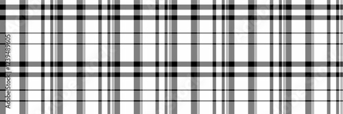 Classic black and white plaid pattern.  Versatile seamless texture ideal for website backgrounds, fabric designs, or any project needing a clean, timeless aesthetic.