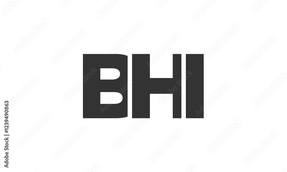BHI logo design template with strong and modern bold text. Initial based vector logotype featuring simple and minimal typography. Trendy company identity. BHI logo design template with strong and modern bold text. Initial based vector logotype featuring simple and minimal typography. Trendy company identity.